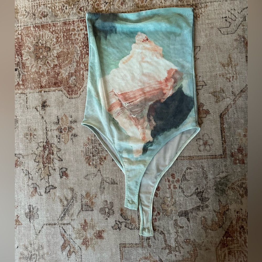 sheer zara strapless body suit